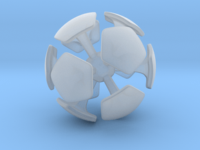 light "airless" foosball ball 1 (2.5cm) in Clear Ultra Fine Detail Plastic