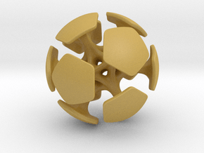 light "airless" foosball ball 1 TYPE 2 (2.5cm) in Tan Fine Detail Plastic