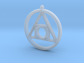 Philosopher's stone Symbol Pendant in Clear Ultra Fine Detail Plastic