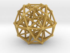 Tensegrity • Icosidodecahedron in Tan Fine Detail Plastic