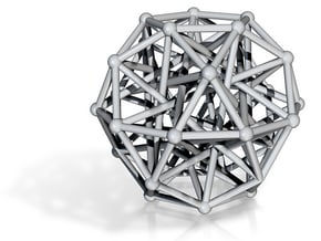 Tensegrity • Icosidodecahedron in Clear Ultra Fine Detail Plastic