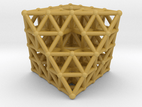 Octahedron fractal  in Tan Fine Detail Plastic