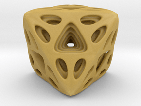 Nested Octahedron in Tan Fine Detail Plastic