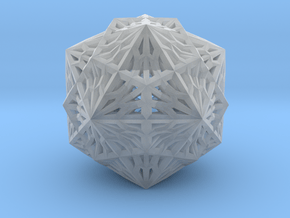 Icosahedron Dodecahedron Compound in Clear Ultra Fine Detail Plastic
