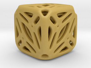 Nested Tessellated Cube  in Tan Fine Detail Plastic