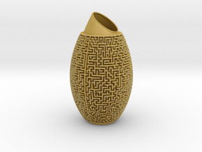 Maze Vase in Tan Fine Detail Plastic