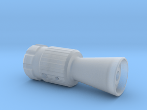 Flash hider (c96 sized) in Clear Ultra Fine Detail Plastic