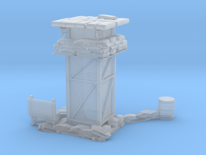 Watchtower with sign post in Clear Ultra Fine Detail Plastic