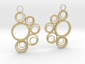 Circle earrings in Tan Fine Detail Plastic