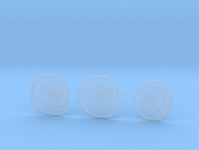 Foraminifera Coasters in Clear Ultra Fine Detail Plastic