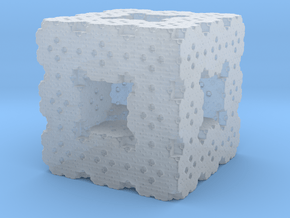 Menger Cube Fractal in Clear Ultra Fine Detail Plastic