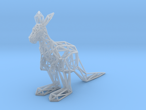 Red Kangaroo (male adult) in Clear Ultra Fine Detail Plastic