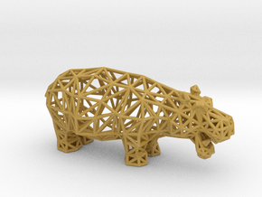 Hippopotamus (adult) in Tan Fine Detail Plastic