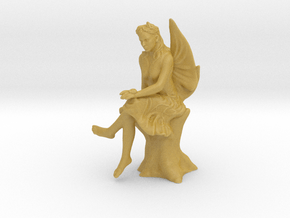 Fairy Pendant in Tan Fine Detail Plastic