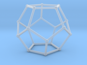 Thin Dodecahedron with spheres in Clear Ultra Fine Detail Plastic