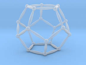 Dodecahedron with spheres in Clear Ultra Fine Detail Plastic