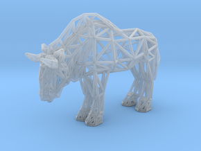 Wildebeest (adult) in Clear Ultra Fine Detail Plastic