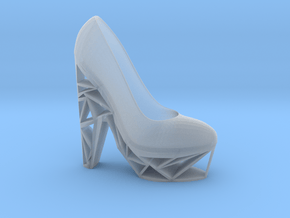 Right Triangle High Heel in Clear Ultra Fine Detail Plastic