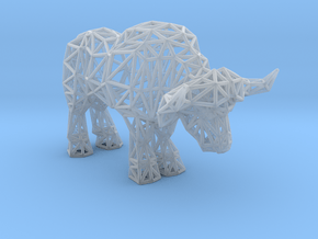African Buffalo (adult male) in Clear Ultra Fine Detail Plastic