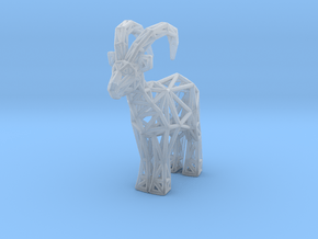 Ibex (adult male) in Clear Ultra Fine Detail Plastic