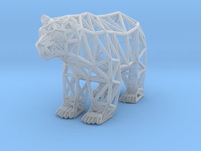 Grizzly Bear (adult) in Clear Ultra Fine Detail Plastic