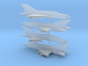 1-285 MiG-21bis 'Fishbed-N' x4 in Clear Ultra Fine Detail Plastic