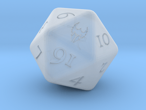 D20 D&D Paladin's Dice in Clear Ultra Fine Detail Plastic