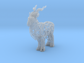 Markhor (adult male) in Clear Ultra Fine Detail Plastic