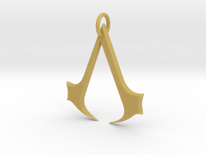 Assassins Creed Pendant in Tan Fine Detail Plastic