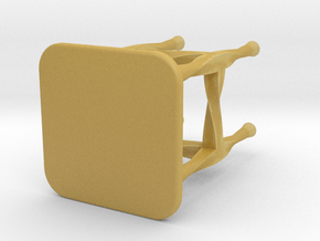 Doll Stool Chair 03 in Tan Fine Detail Plastic