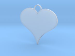 Heart Pendant in Clear Ultra Fine Detail Plastic