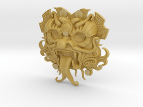 Dragon Amulet in Tan Fine Detail Plastic