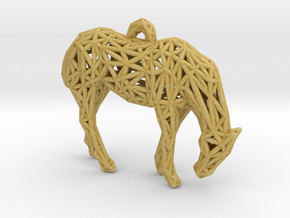 Horse wire Pendant in Tan Fine Detail Plastic