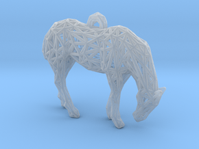 Horse wire Pendant in Clear Ultra Fine Detail Plastic
