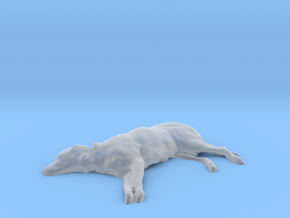 Lounging Labrador Dog in Clear Ultra Fine Detail Plastic