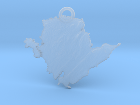 Anglesey Keyring  in Clear Ultra Fine Detail Plastic