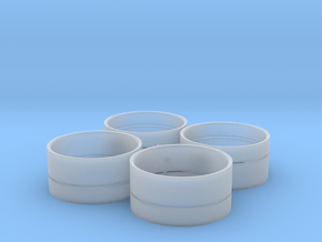 Base 26 Rings in Clear Ultra Fine Detail Plastic