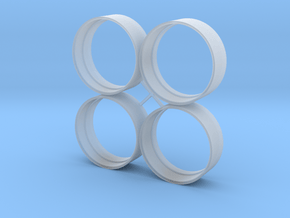 Base 28 rings in Clear Ultra Fine Detail Plastic