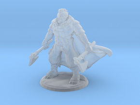 Half Orc Barbarian in Clear Ultra Fine Detail Plastic