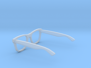 1:12 Doll Eye Glasses Frames  in Clear Ultra Fine Detail Plastic