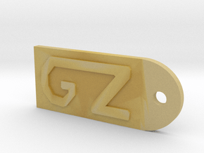 GZ keyring in Tan Fine Detail Plastic