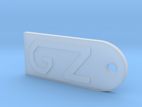 GZ keyring in Clear Ultra Fine Detail Plastic