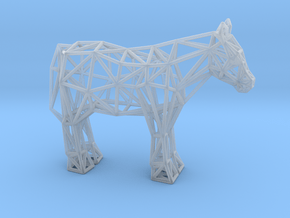 Shetland Pony in Clear Ultra Fine Detail Plastic