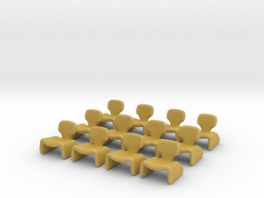 12 Tiny Djinn Chairs in Tan Fine Detail Plastic