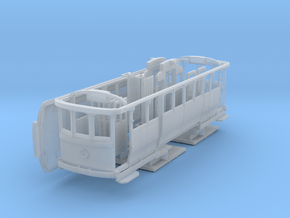 SEC Single Truck Tram HO 1:87 in Clear Ultra Fine Detail Plastic