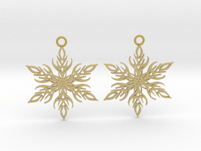 Snowflake earings in Tan Fine Detail Plastic