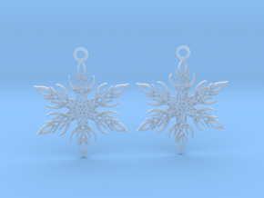 Snowflake earings in Clear Ultra Fine Detail Plastic