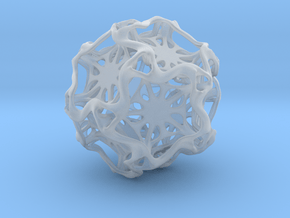 Drilled Perforated Dodecahedron Flower in Clear Ultra Fine Detail Plastic