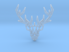 Deer Pendant in Clear Ultra Fine Detail Plastic