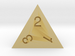 ENUMERATED TETRAHEDRON in Tan Fine Detail Plastic